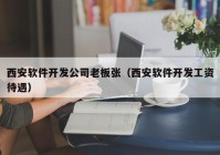 西安软件开发公司老板张（西安软件开发工资待遇）