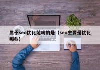 属于seo优化范畴的是（seo主要是优化哪些）